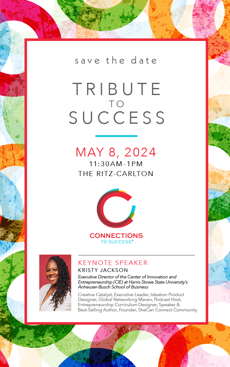 Tribute to Success popup graphic, Event May 8 2024, 11:30AM - 1PM at the Ritz Carlton